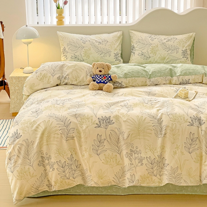 91家纺网 家纺一手货源 找家纺 珺柔家纺 2024新款40支13070全棉印花四件套 春华