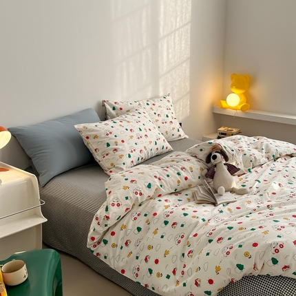 91家纺网 家纺一手货源 找家纺 （总）棉眠 2024春季新款40支13070全棉卡通四件套