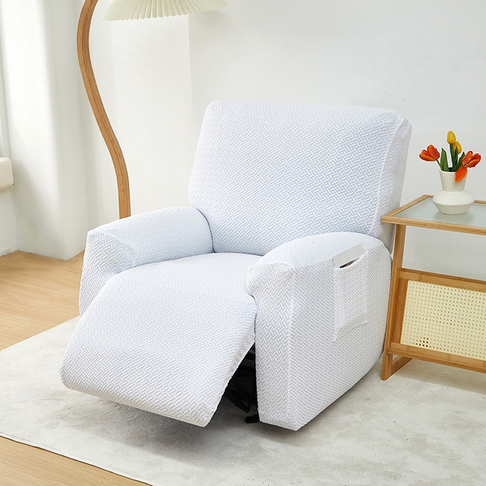 91家纺网 家纺一手货源 找家纺 （总） 共鸣沙发套 2024新款摇粒绒提花交织纹系列芝华仕单人沙发套