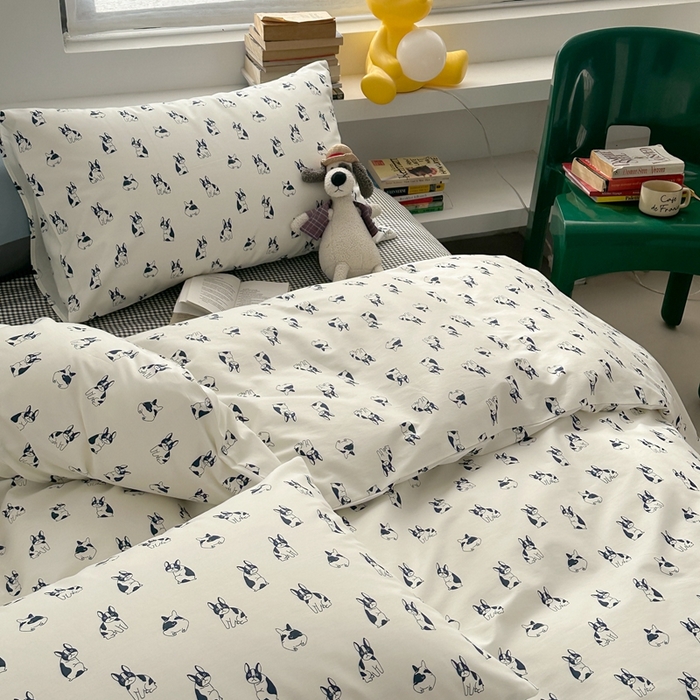 91家纺网 家纺一手货源 找家纺 棉眠 2024春季新款40支13070全棉卡通四件套 法斗