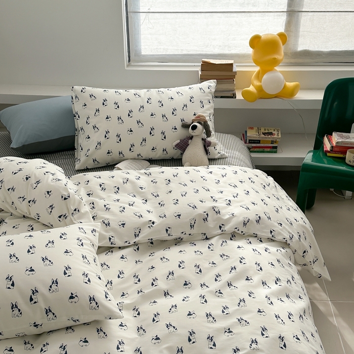 91家纺网 家纺一手货源 找家纺 棉眠 2024春季新款40支13070全棉卡通四件套 法斗