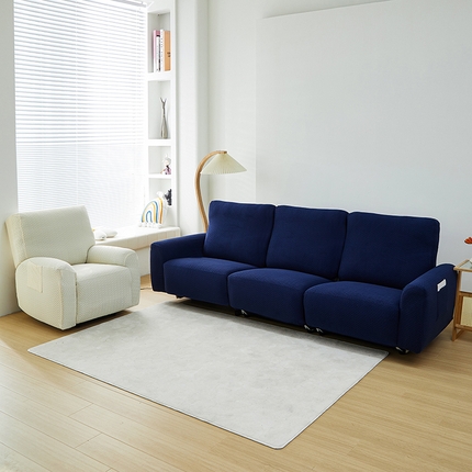 91家纺网 家纺一手货源 找家纺 （总） 共鸣沙发套 2024新款摇粒绒提花交织纹系列芝华仕三人沙发套