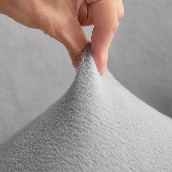 91家纺网 家纺一手货源 找家纺 丝绮鹿 2024新款毛绒纯色弧形椅子套 灰色