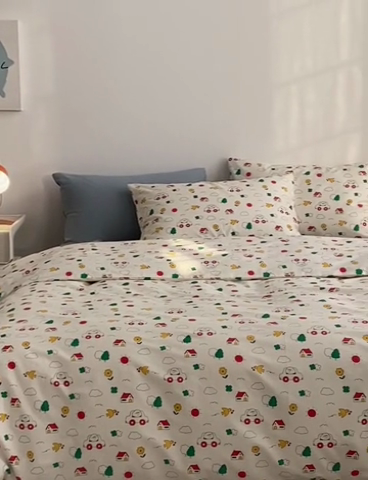 91家纺网 家纺一手货源 找家纺 棉眠 2024春季新款40支13070全棉卡通四件套 迪迪