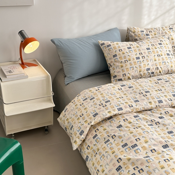 91家纺网 家纺一手货源 找家纺 （总）棉眠 2024春季新款40支13070全棉卡通四件套