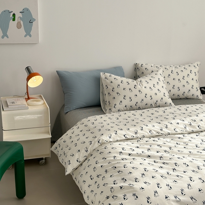 91家纺网 家纺一手货源 找家纺 棉眠 2024春季新款40支13070全棉卡通四件套 法斗