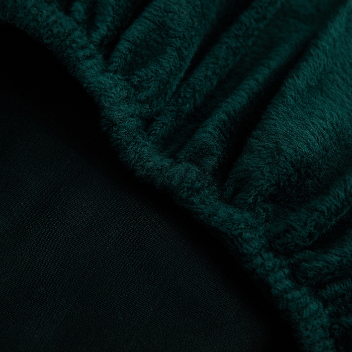 91家纺网 家纺一手货源 找家纺 丝绮鹿 2024新款毛绒纯色弧形椅子套 墨绿