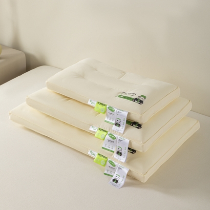 91家纺网 家纺一手货源 找家纺 （总）麦肯锡 2024新款A类母婴全棉熊猫大豆蛋白亲子枕系列 定型护颈款-组合图