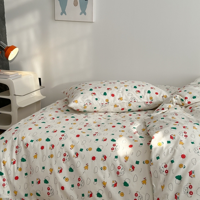 91家纺网 家纺一手货源 找家纺 棉眠 2024春季新款40支13070全棉卡通四件套 迪迪