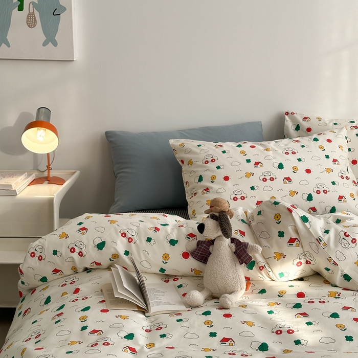 91家纺网 家纺一手货源 找家纺 棉眠 2024春季新款40支13070全棉卡通四件套 迪迪