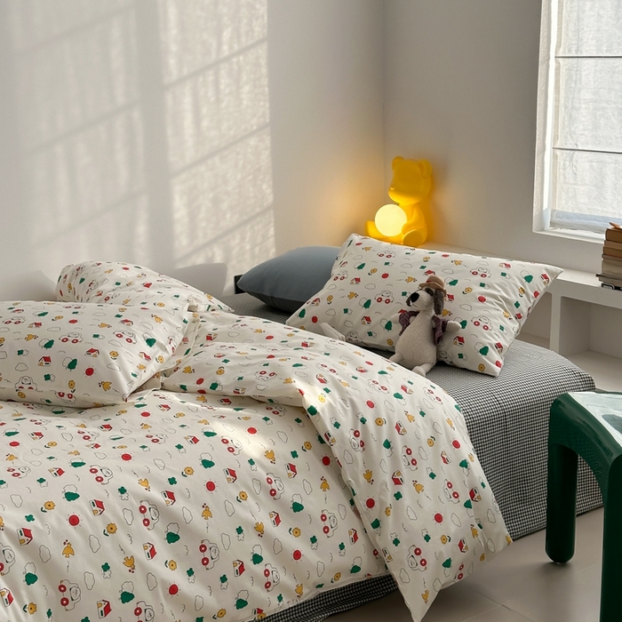 91家纺网 家纺一手货源 找家纺 棉眠 2024春季新款40支13070全棉卡通四件套 迪迪