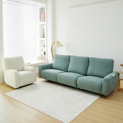 91家纺网 家纺一手货源 找家纺 （总） 共鸣沙发套 2024新款摇粒绒提花交织纹系列芝华仕三人沙发套