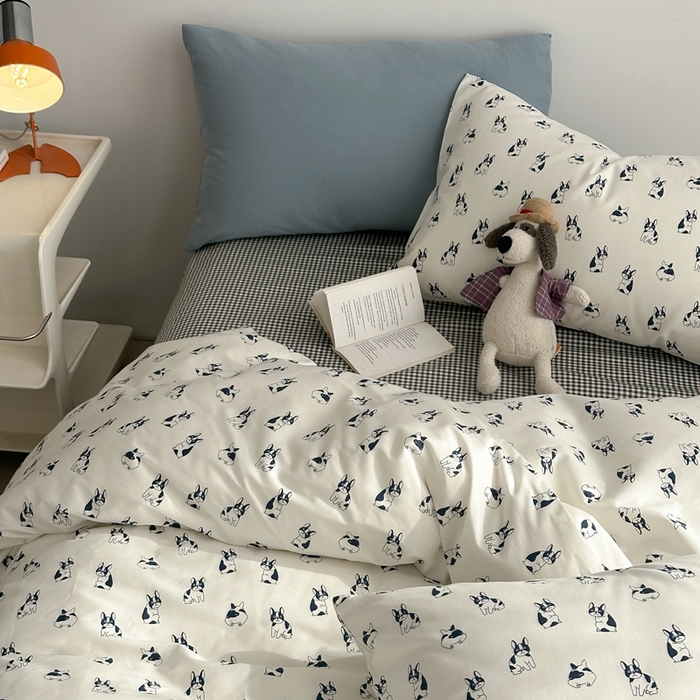 91家纺网 家纺一手货源 找家纺 棉眠 2024春季新款40支13070全棉卡通四件套 法斗