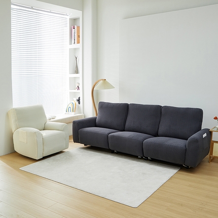 91家纺网 家纺一手货源 找家纺 （总） 共鸣沙发套 2024新款摇粒绒提花交织纹系列芝华仕三人沙发套