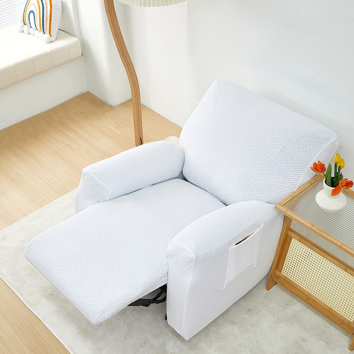 91家纺网 家纺一手货源 找家纺 （总） 共鸣沙发套 2024新款摇粒绒提花交织纹系列芝华仕单人沙发套