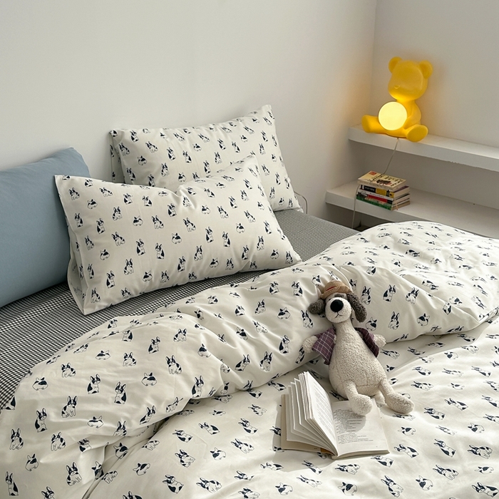 91家纺网 家纺一手货源 找家纺 棉眠 2024春季新款40支13070全棉卡通四件套 法斗