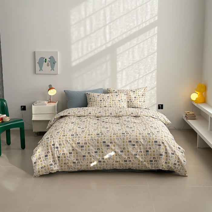 91家纺网 家纺一手货源 找家纺 （总）棉眠 2024春季新款40支13070全棉卡通四件套