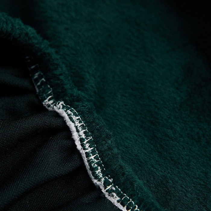 91家纺网 家纺一手货源 找家纺 丝绮鹿 2024新款毛绒纯色弧形椅子套 墨绿