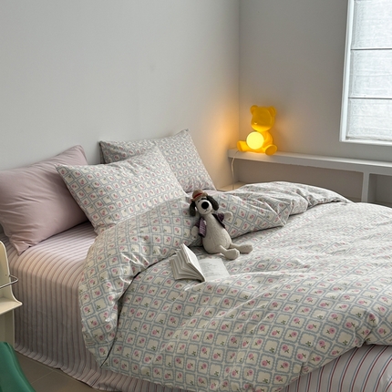 91家纺网 家纺一手货源 找家纺 （总）棉眠 2024春季新款40支13070全棉卡通四件套