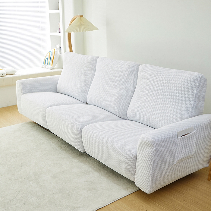 91家纺网 家纺一手货源 找家纺 （总） 共鸣沙发套 2024新款摇粒绒提花交织纹系列芝华仕三人沙发套