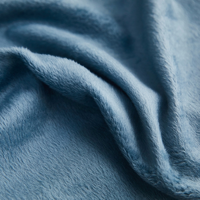 91家纺网 家纺一手货源 找家纺 丝绮鹿 2024新款毛绒纯色弧形椅子套 蓝灰