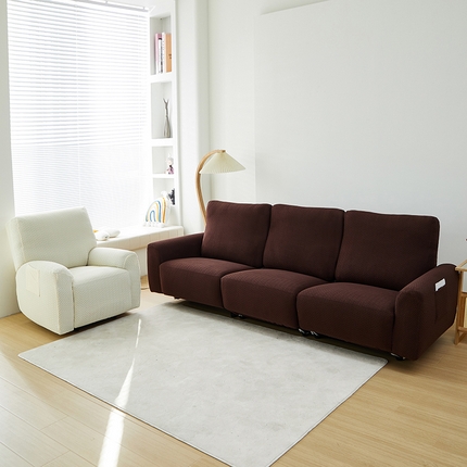 91家纺网 家纺一手货源 找家纺 （总） 共鸣沙发套 2024新款摇粒绒提花交织纹系列芝华仕三人沙发套