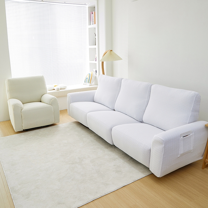 91家纺网 家纺一手货源 找家纺 （总） 共鸣沙发套 2024新款摇粒绒提花交织纹系列芝华仕三人沙发套