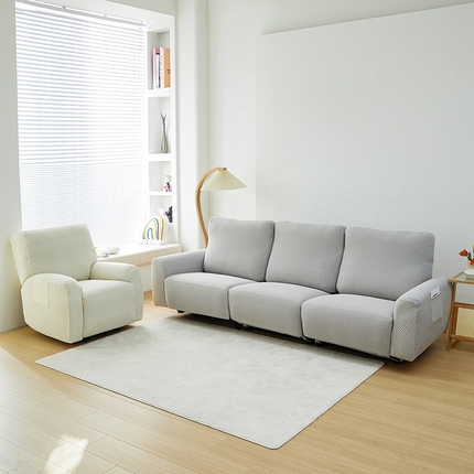 91家纺网 家纺一手货源 找家纺 （总） 共鸣沙发套 2024新款摇粒绒提花交织纹系列芝华仕三人沙发套