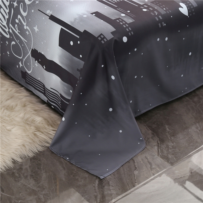 91家纺网 家纺一手货源 找家纺 北部居 2024新款加厚化纤四件套 伦敦之夜