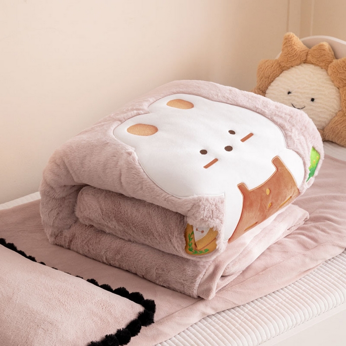 91家纺网 家纺一手货源 找家纺 （总）喜多兔 2024新款全消光牛奶绒超无光仿兔毛绒幼儿园三件套