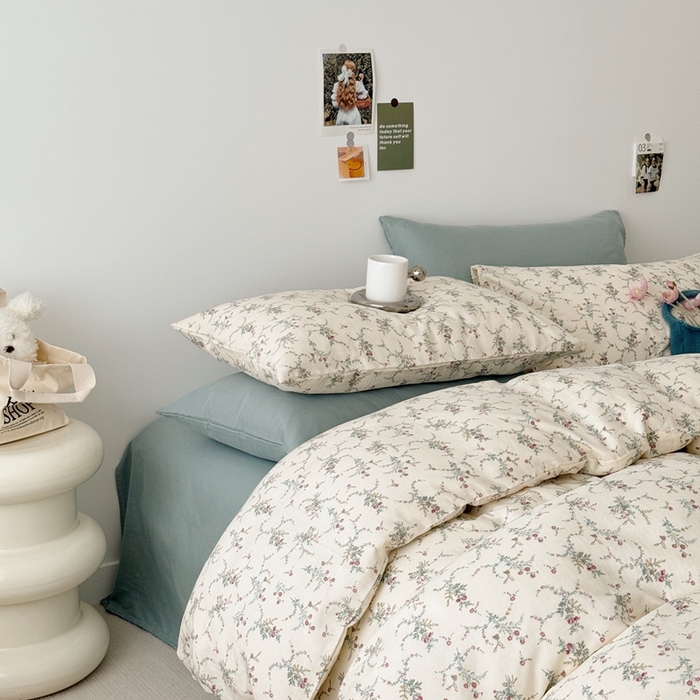 91家纺网 家纺一手货源 找家纺 安莱生活 2024新款高奢全棉新疆棉双层纱四件套 含香