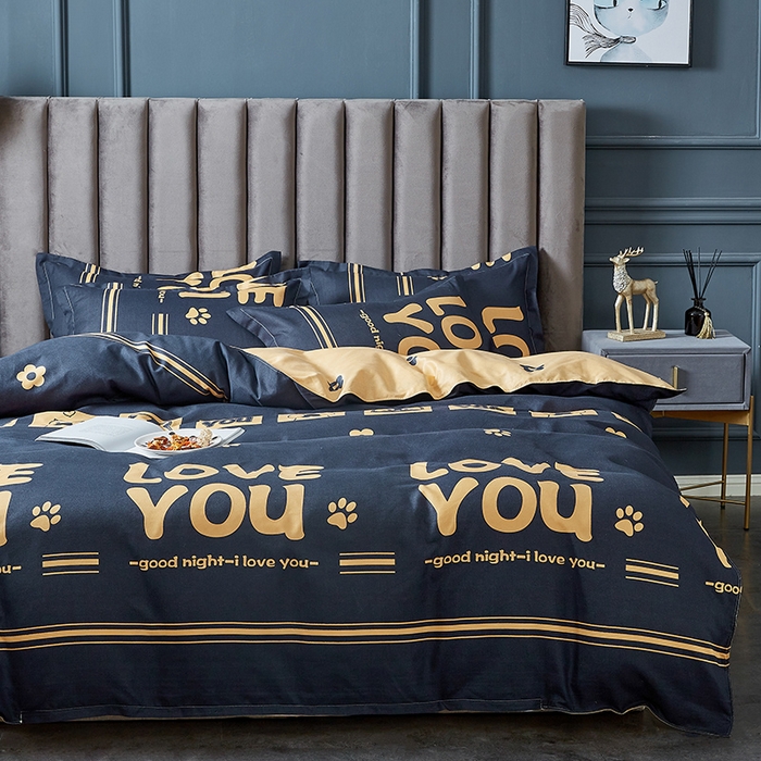 91家纺网 家纺一手货源 找家纺 北部居 2024新款加厚化纤四件套 乐享生活