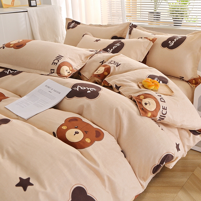 91家纺网 家纺一手货源 找家纺 北部居 2025新款加厚化纤单被套 小熊