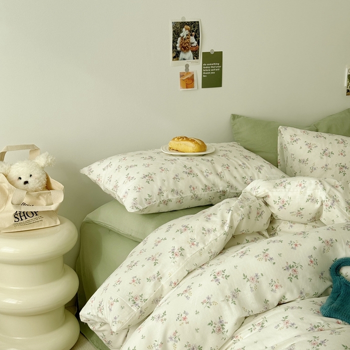 91家纺网 家纺一手货源 找家纺 安莱生活 2024新款高奢全棉新疆棉双层纱四件套 槾椿