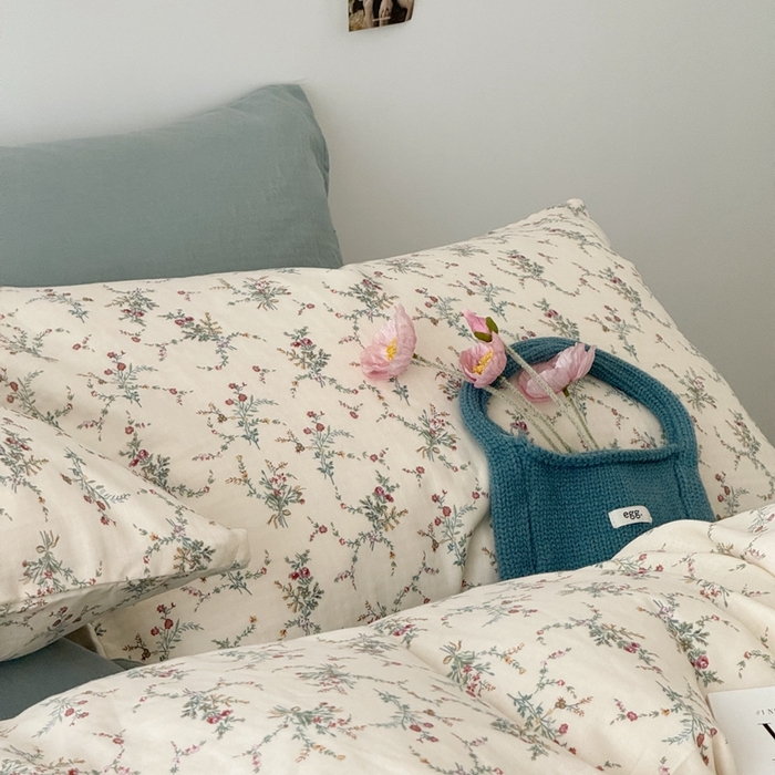 91家纺网 家纺一手货源 找家纺 安莱生活 2024新款高奢全棉新疆棉双层纱四件套 含香