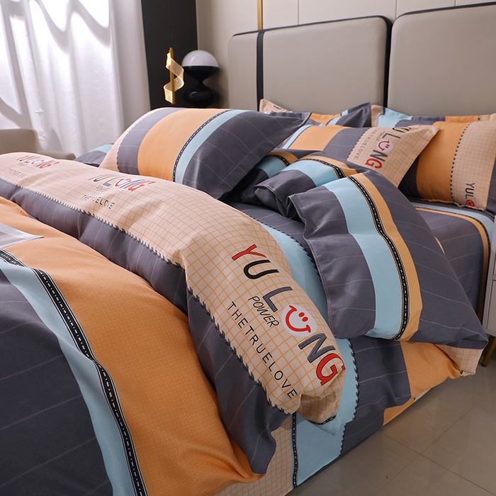 91家纺网 家纺一手货源 找家纺 北部居 2024新款加厚化纤四件套 孟菲斯