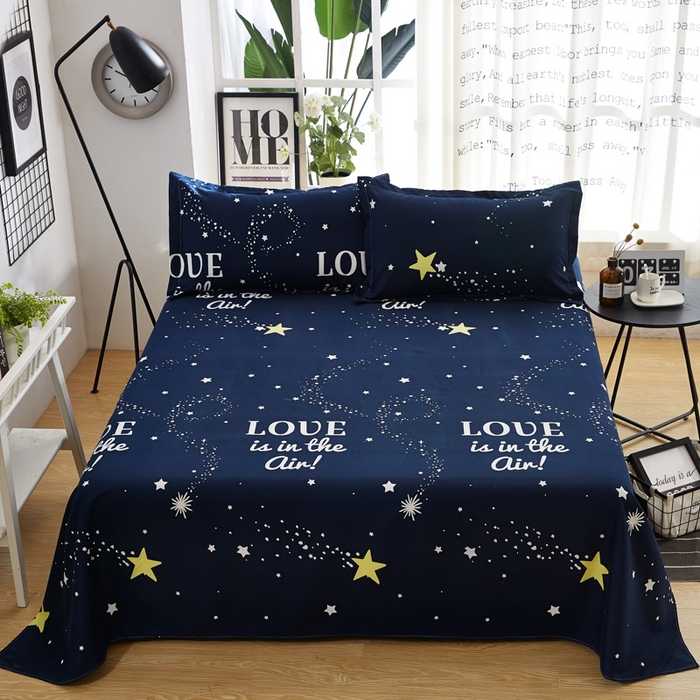 91家纺网 家纺一手货源 找家纺 北部居 2024新款加厚化纤四件套 夜空love