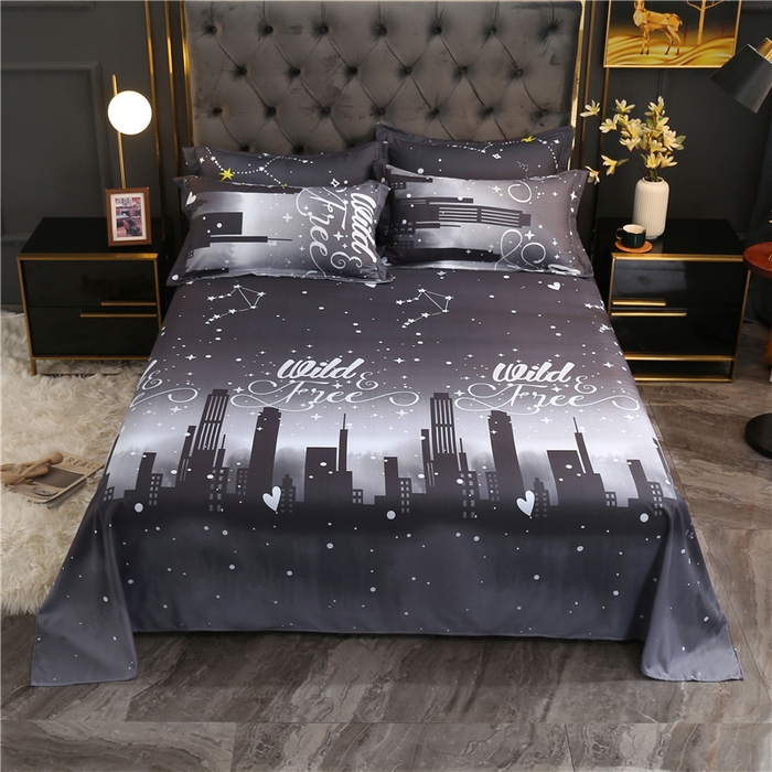 91家纺网 家纺一手货源 找家纺 北部居 2024新款加厚化纤四件套 伦敦之夜