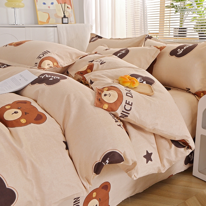 91家纺网 家纺一手货源 找家纺 北部居 2025新款加厚化纤单被套 小熊