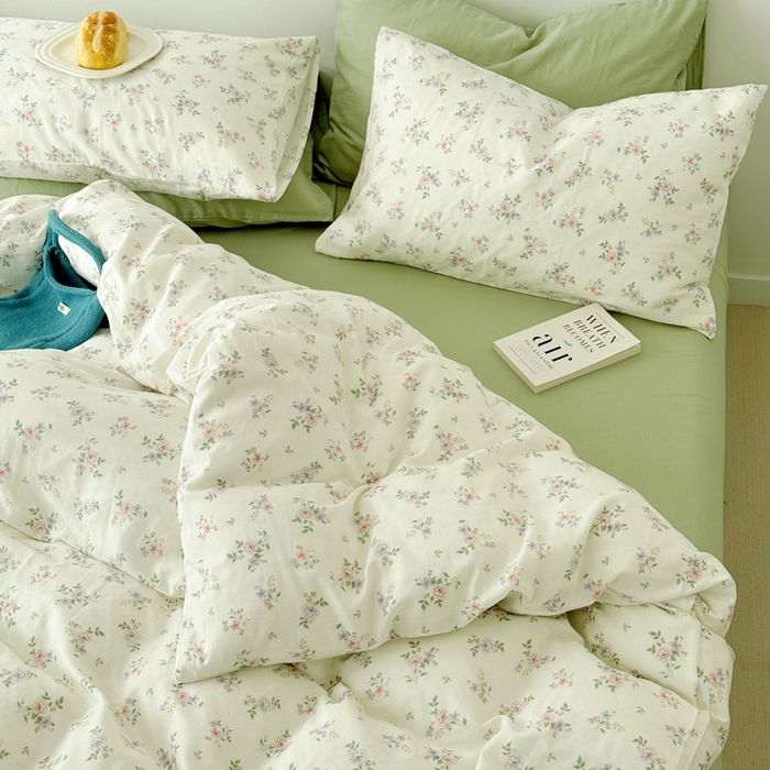 91家纺网 家纺一手货源 找家纺 安莱生活 2024新款高奢全棉新疆棉双层纱四件套 槾椿