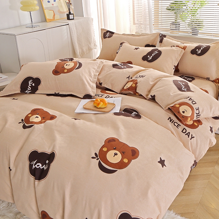 91家纺网 家纺一手货源 找家纺 北部居 2025新款加厚化纤单被套 小熊