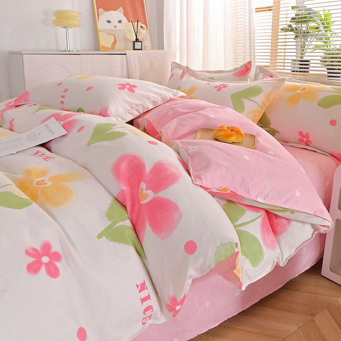 91家纺网 家纺一手货源 找家纺 北部居 2025新款加厚化纤单被套 花曼