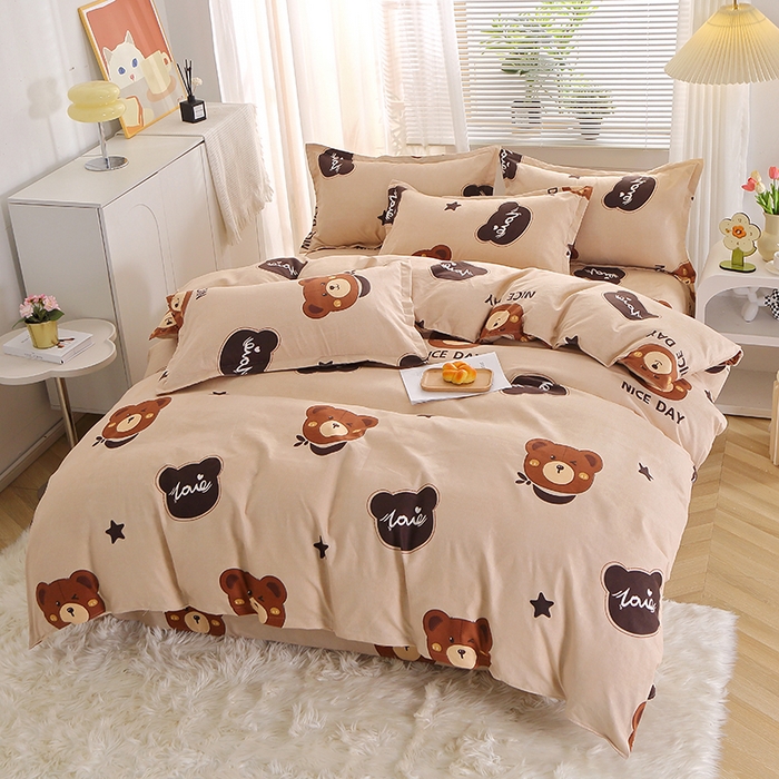 91家纺网 家纺一手货源 找家纺 北部居 2025新款加厚化纤单被套 小熊