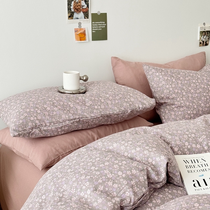 91家纺网 家纺一手货源 找家纺 安莱生活 2024新款高奢全棉新疆棉双层纱四件套 繁花