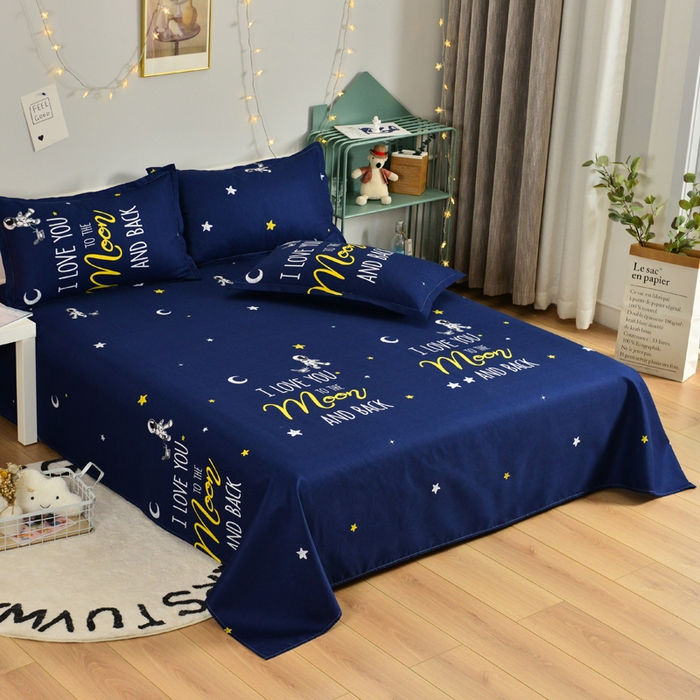 91家纺网 家纺一手货源 找家纺 北部居 2024新款加厚化纤四件套 星际穿越