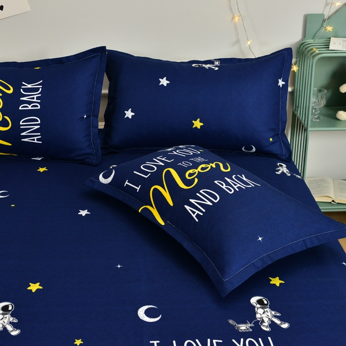 91家纺网 家纺一手货源 找家纺 北部居 2024新款加厚化纤四件套 星际穿越