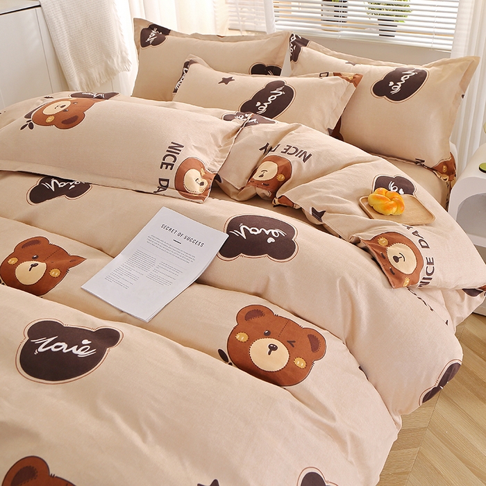 91家纺网 家纺一手货源 找家纺 北部居 2025新款加厚化纤单被套 小熊