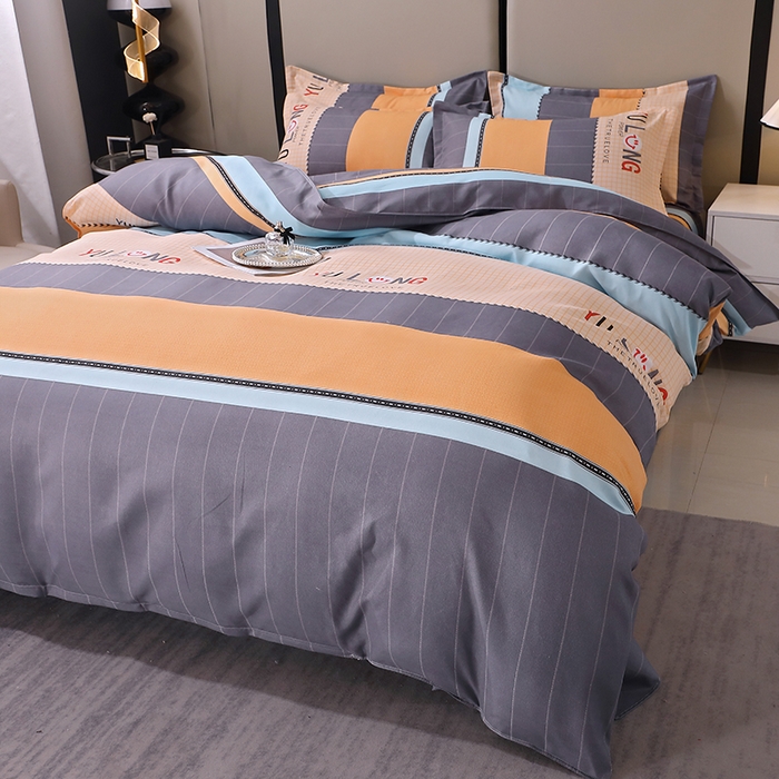 91家纺网 家纺一手货源 找家纺 北部居 2024新款加厚化纤四件套 孟菲斯