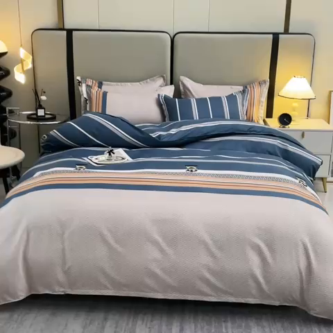 91家纺网 家纺一手货源 找家纺 北部居 2024新款加厚化纤四件套 航海家