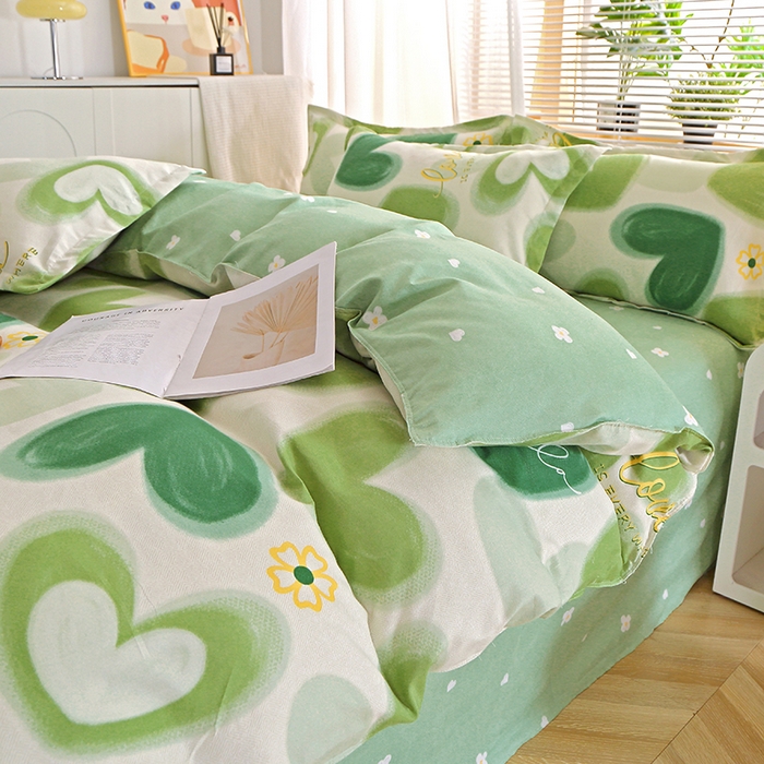 91家纺网 家纺一手货源 找家纺 北部居 2025新款加厚化纤单被套 爱在心田